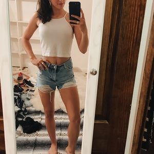 Brandy Melville White Crop
